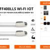 MASTIFF400LLS WI-FI IOT - Bluetooth Wi-Fi IoT pohon dvoukřídlé brány do 10m průjezdu